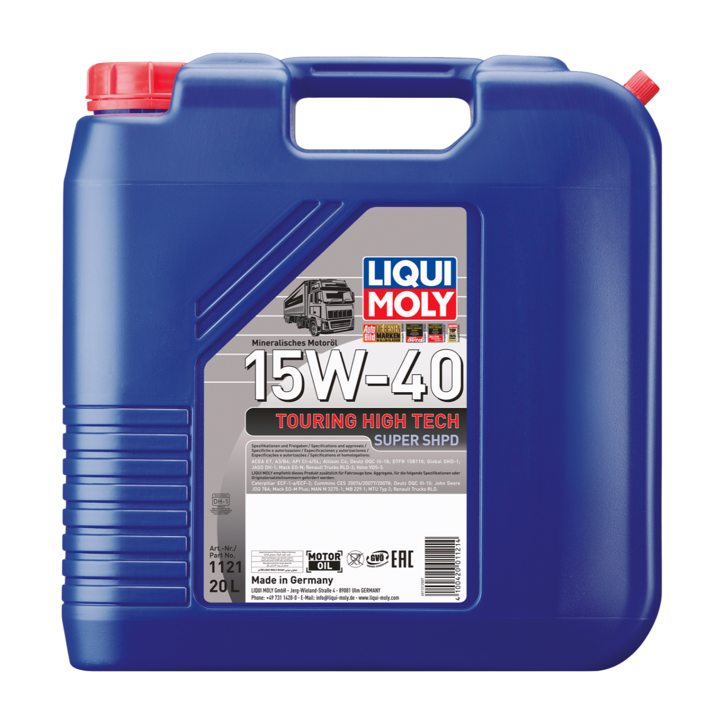 20L TOURING HIGH TECH SUPER SHPD 15W-40 | Touring High Tech Super SHPD 15W-40 | 1121 |