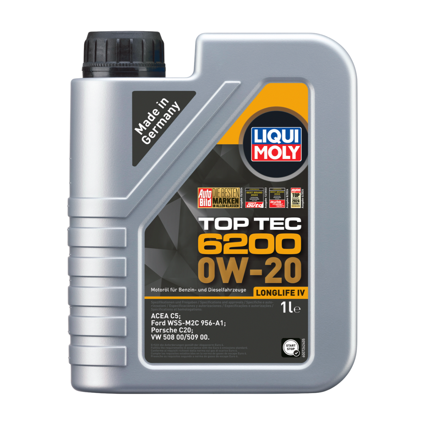1L TOP TEC 6200 0W-20 SYNTH AUDI, PORSCHE, VOLKSWAGEN | Top Tec 6200 0W-20 | 20787 |