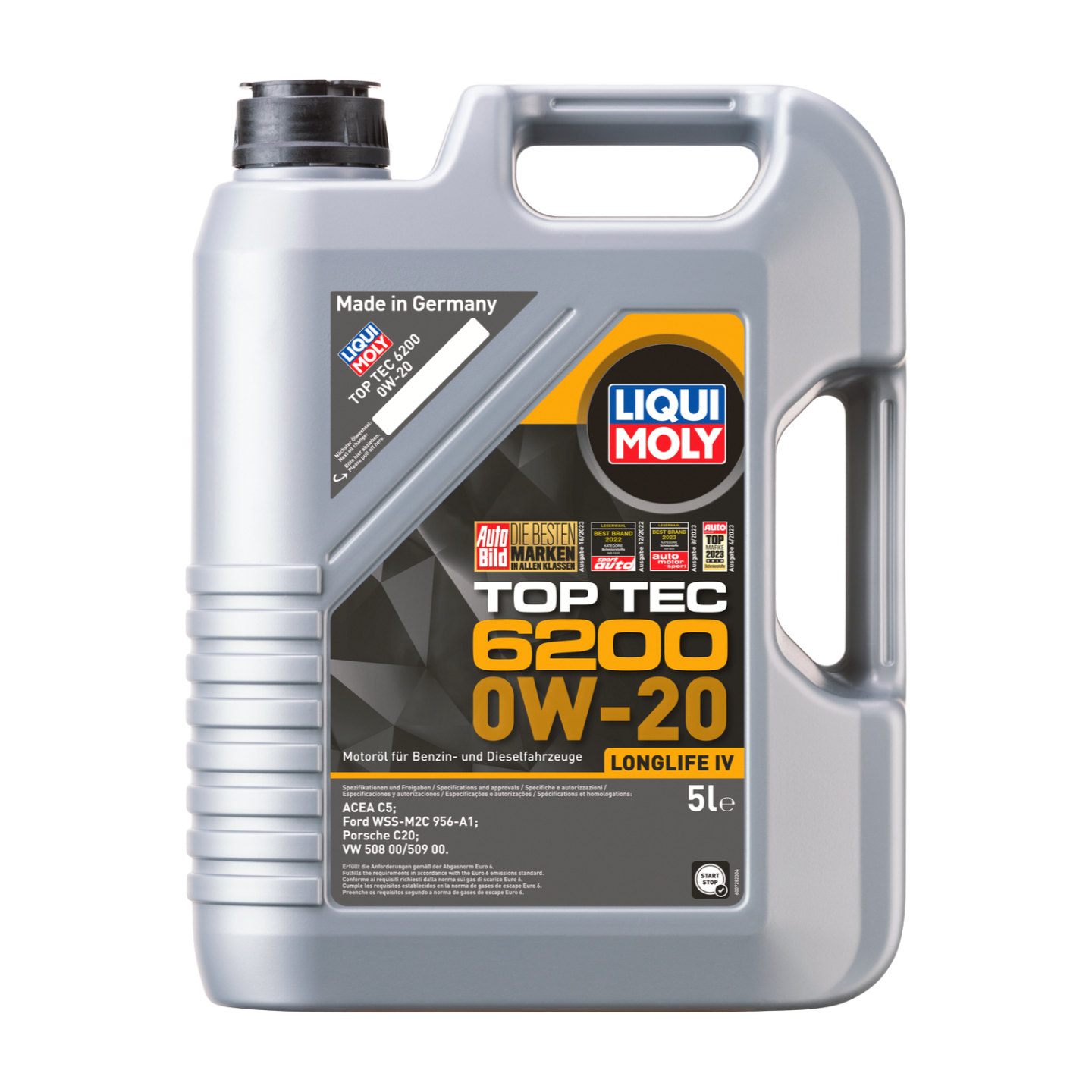 5L TOP TEC 6200 0W-20 SYNTH AUDI, PORSCHE, VOLKSWAGEN | Top Tec 6200 0W-20 |