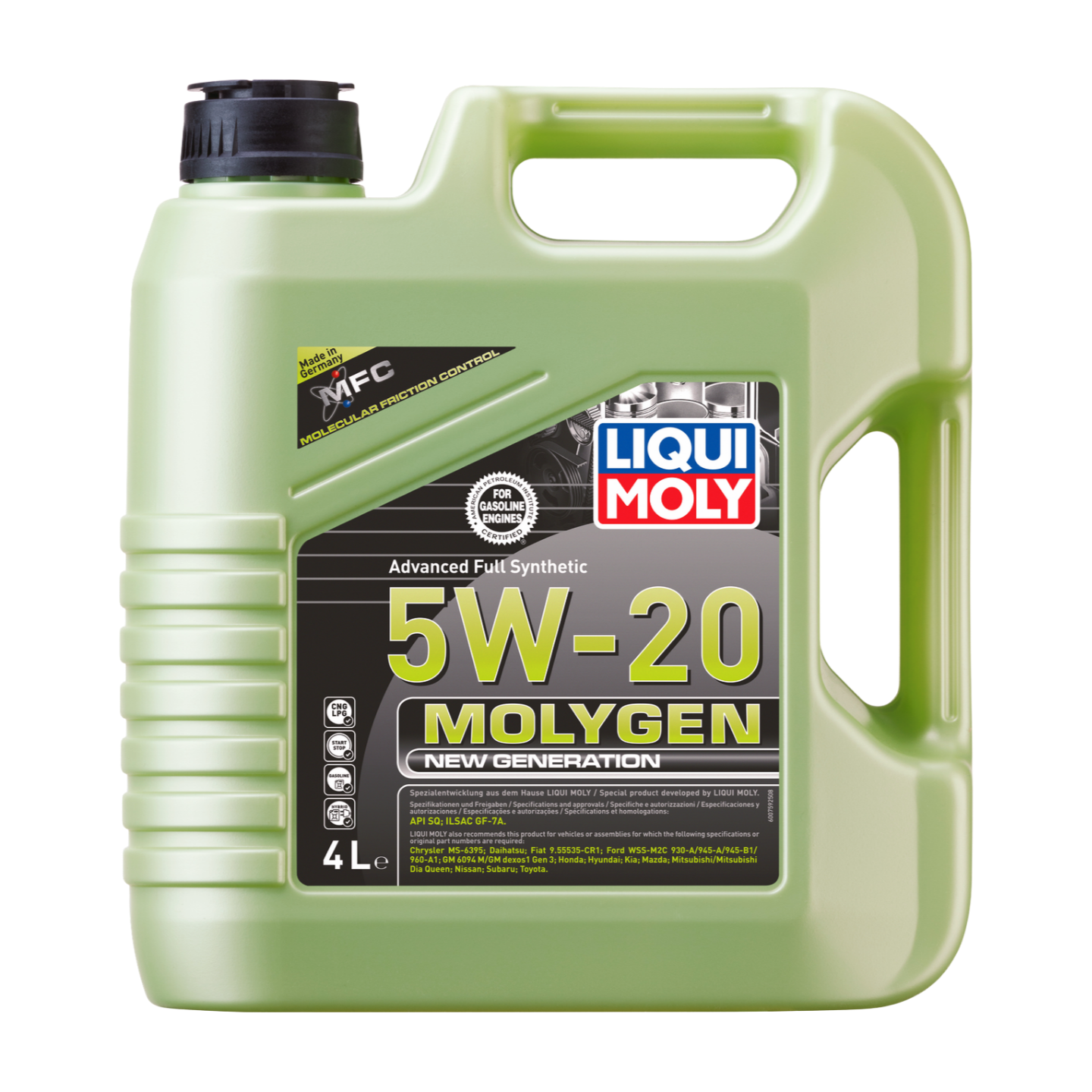 4L MOLYGEN NEW GEN 5W-20 SYNTH GASOLINA | Molygen New Generation 5W-20 |
