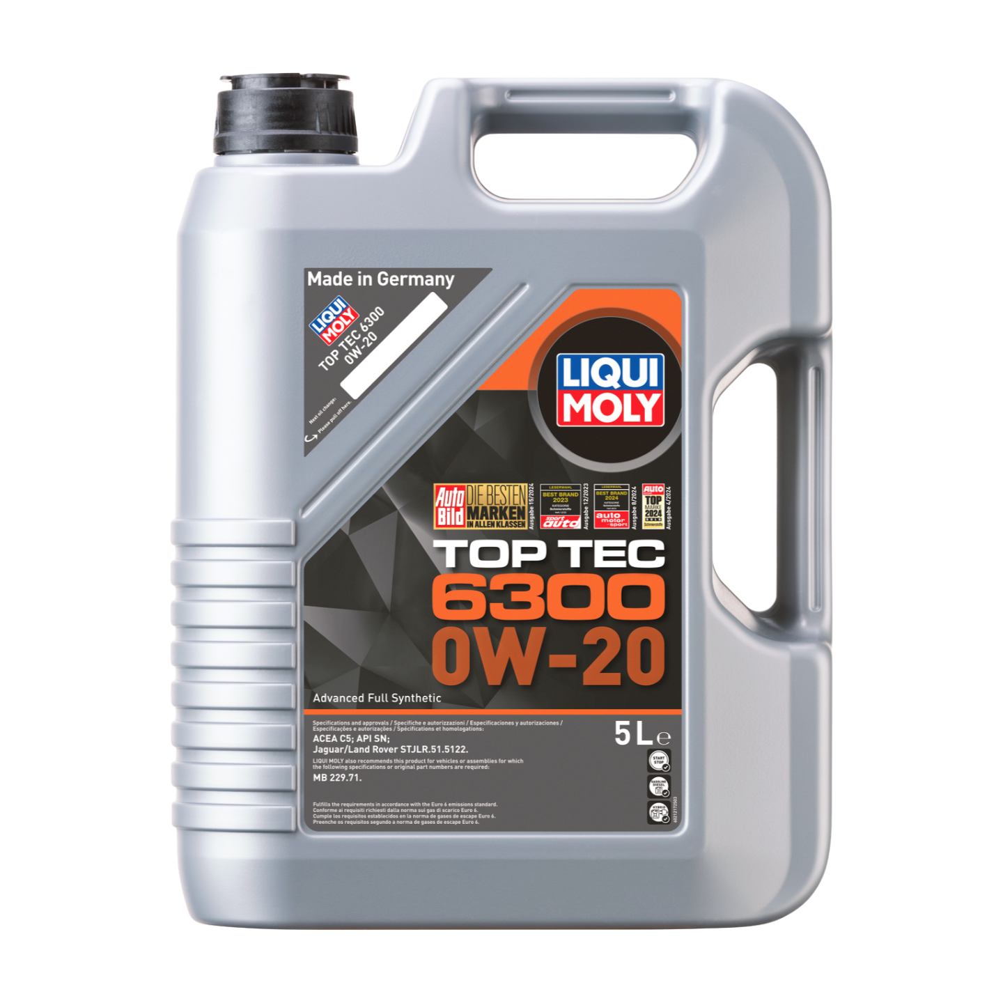 5L TOP TEC 6300 0W-20 SYNTH JAGUAR, LANDROVER, MB | Top Tec 6300 0W-20 |