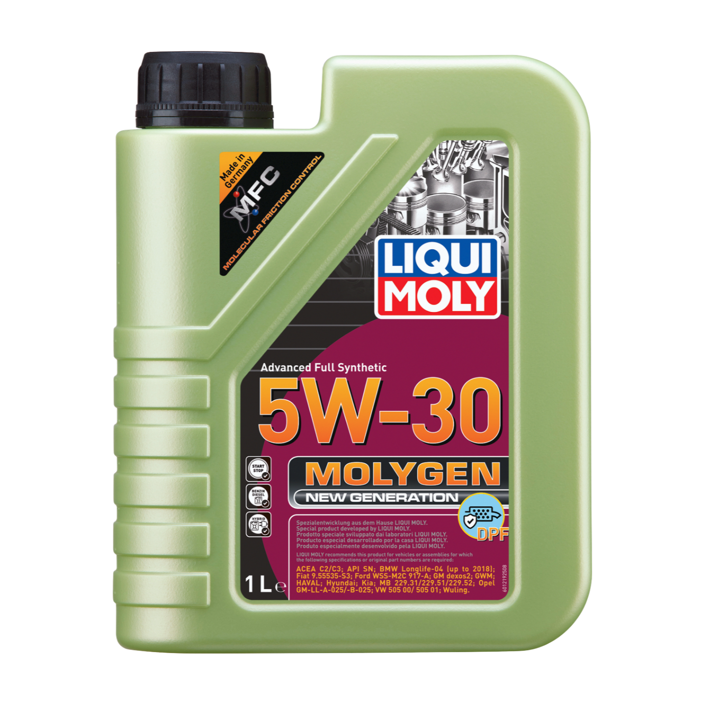 1L MOLYGEN NEW GEN 5W-30 SYNTH DPF | Molygen New Generation 5W-30 DPF | 21224 |