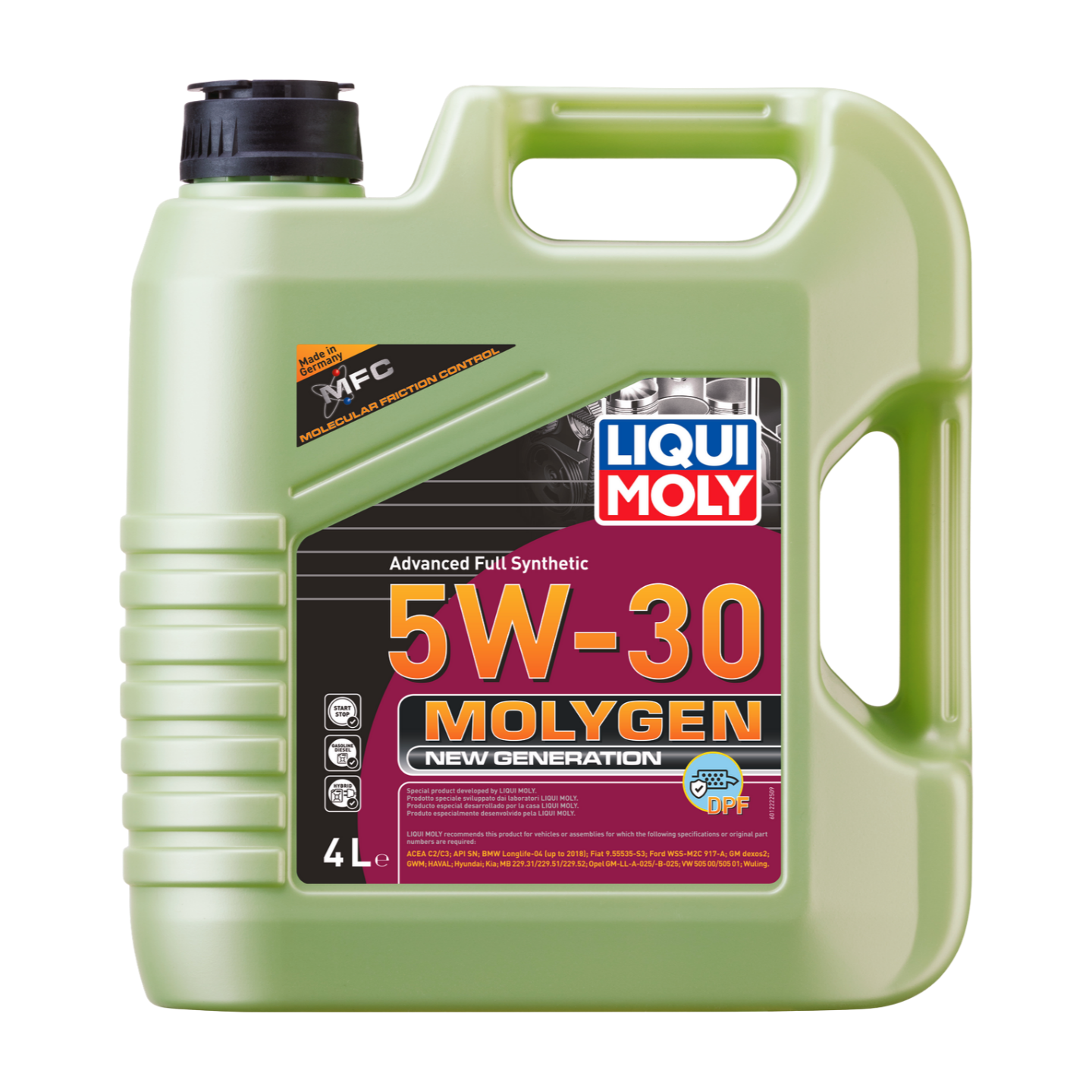 4L MOLYGEN NEW GEN 5W-30 SYNTH DPF | Molygen New Generation 5W-30 DPF |