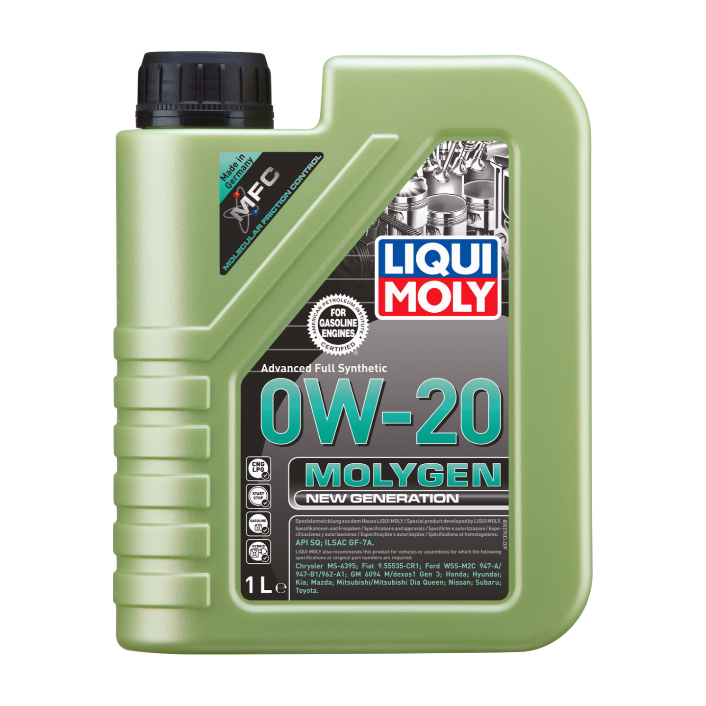 1L MOLYGEN NEW GEN 0W-20 SYNTH GASOLINA | Molygen New Generation 0W-20 Gasolina | 21356 |
