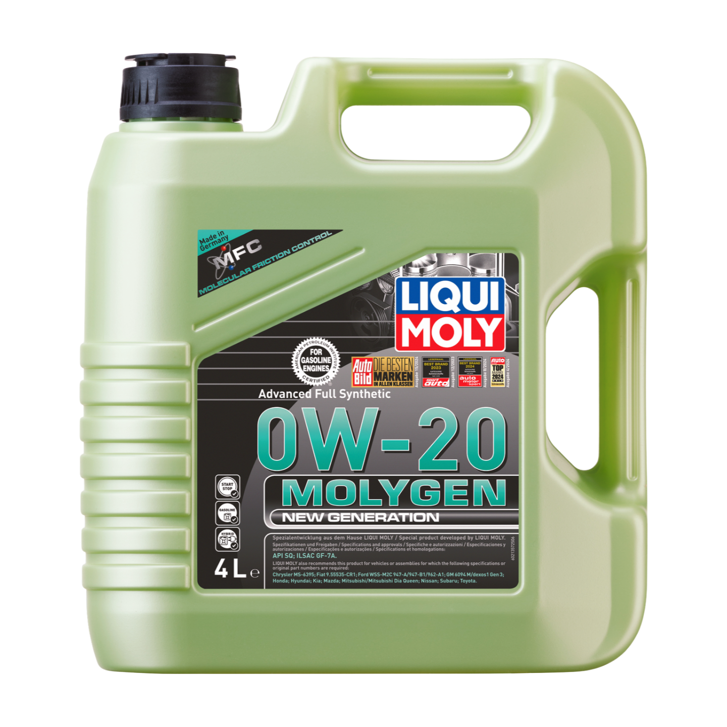 4L MOLYGEN NEW GEN 0W-20 SYNTH GASOLINA | Molygen New Generation 0W-20 Gasolina |