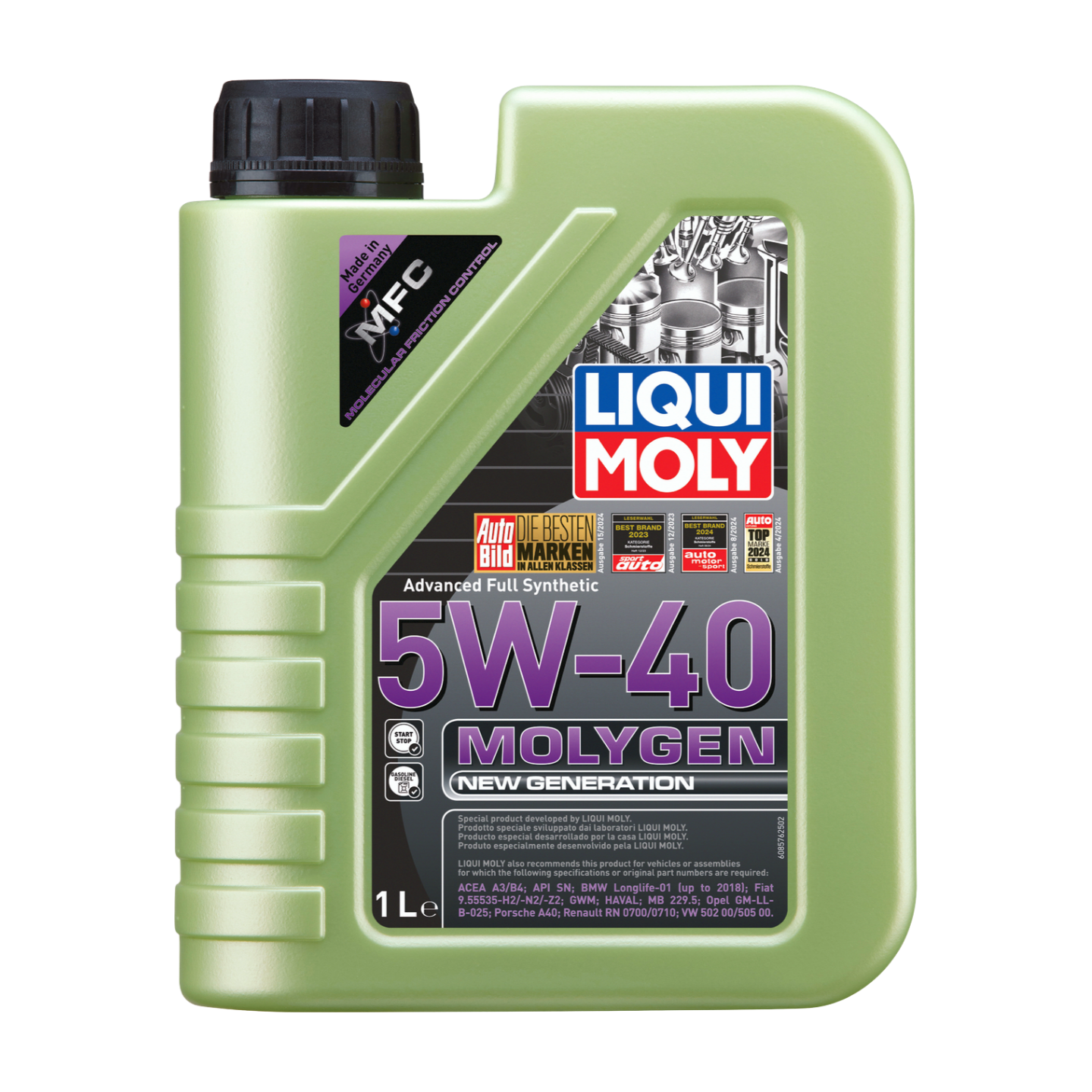 1L MOLYGEN NEW GEN 5W-40 SYNTH GASOLINA Y DIESEL | Molygen New Generation 5W-40 | 8576 |