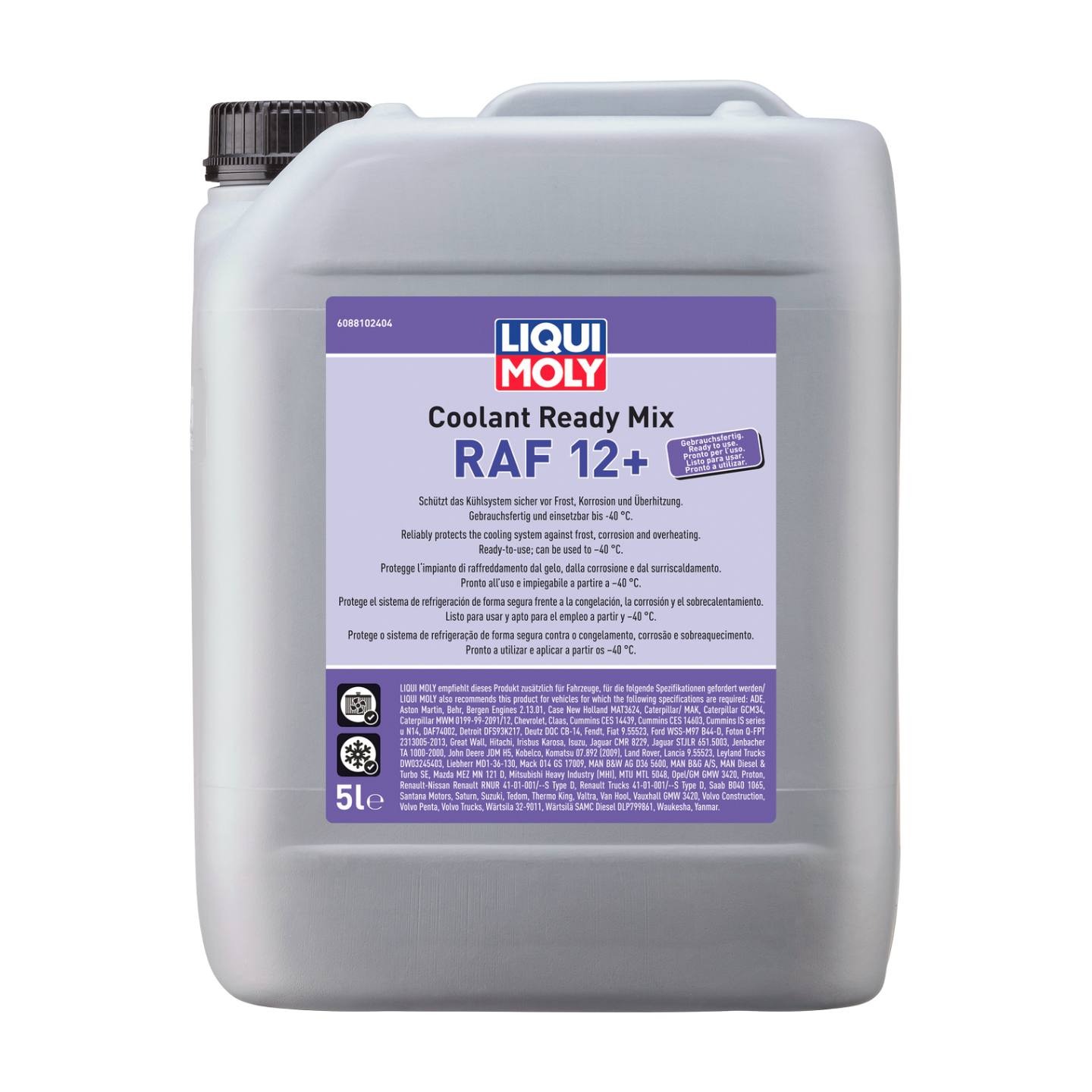 5L COOLANT READY MIX RAF 12 PLUS | Coolant Ready Mix RAF 12+ |