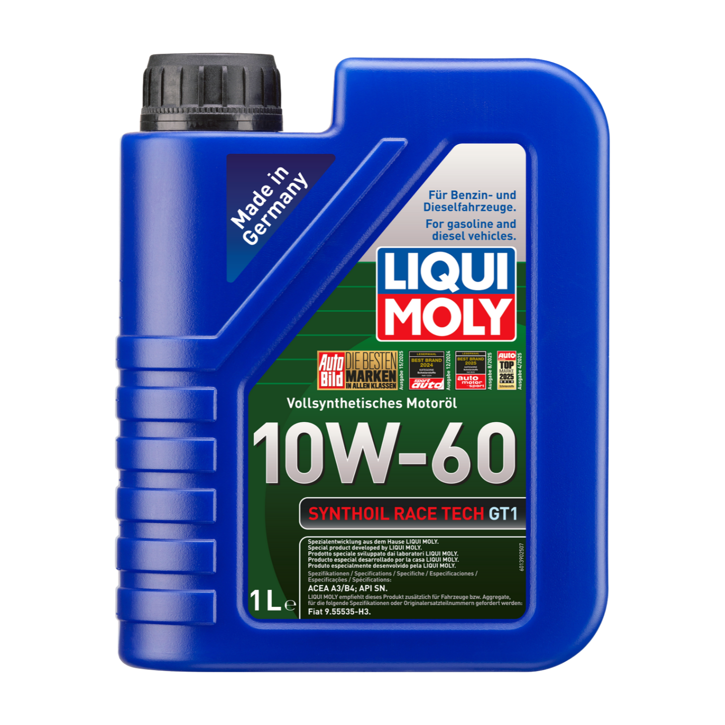 1L SYNTHOIL RACE TECH GT1 10W-60 | Synthoil Race Tech GT1 10W-60 | 8908 |