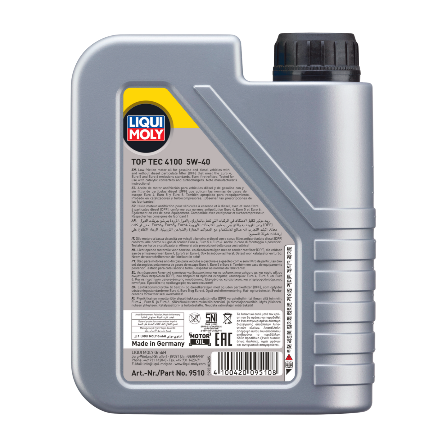 1L TOP TEC 4100 5W-40 SYNTH | Top Tec 4100 5W-40 | 9510 |