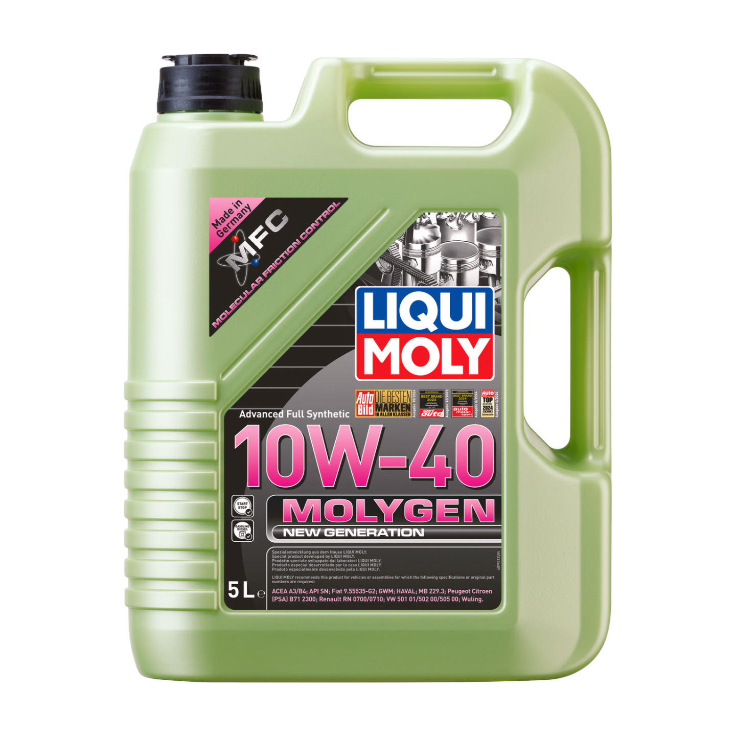5L MOLYGEN NEW GEN 10W-40 SYNTH GASOLINA Y DIESEL | Molygen New Generation 10W-40 |