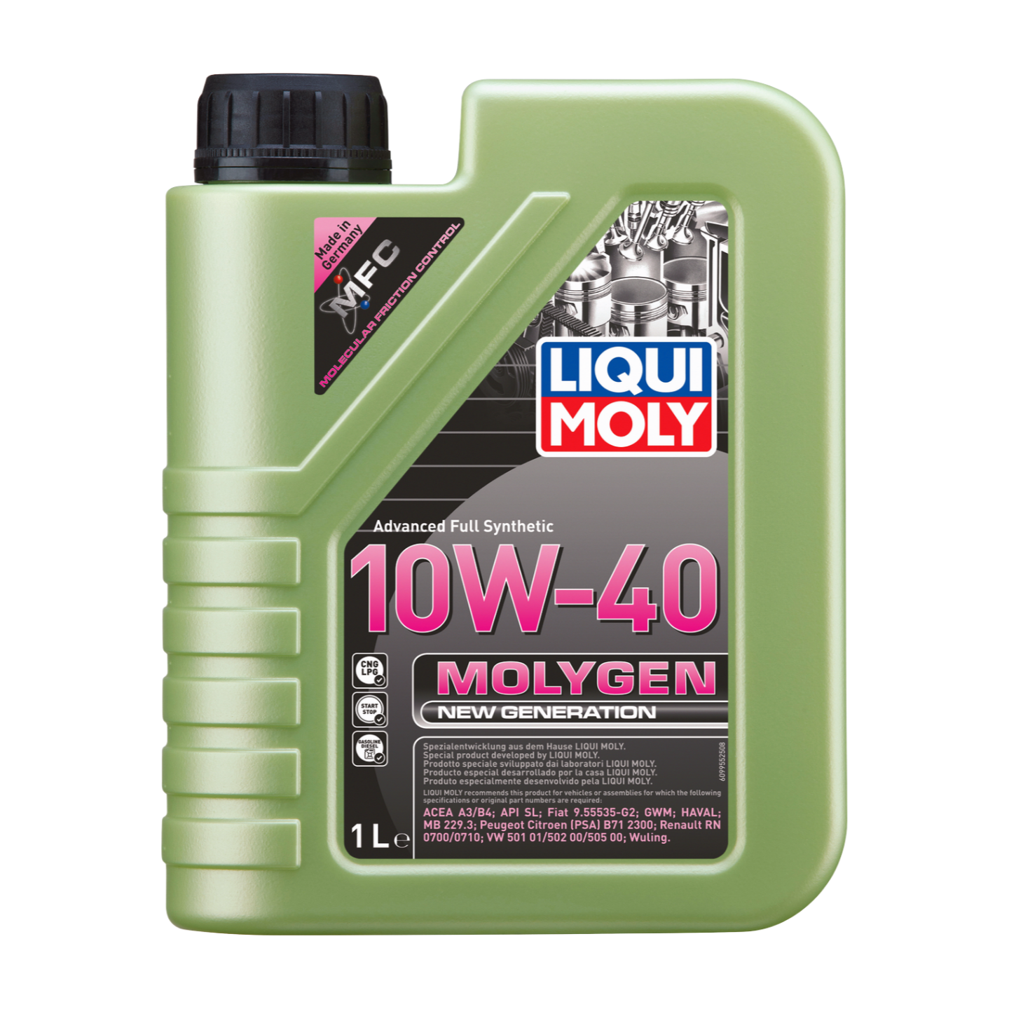 1L MOLYGEN NEW GEN 10W-40 SYNTH GASOLINA Y DIESEL | Molygen New Generation 10W-40 | 9955 |